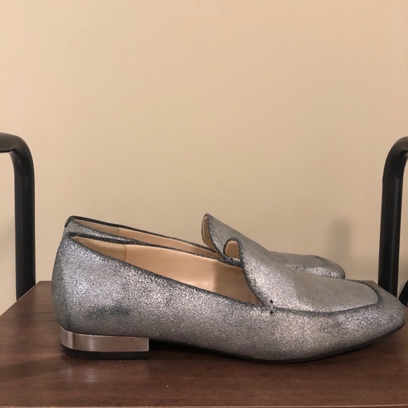 ✨SOLD✨ Nine West Silver Grey Sparkle Loafers - Picture 5 of 5